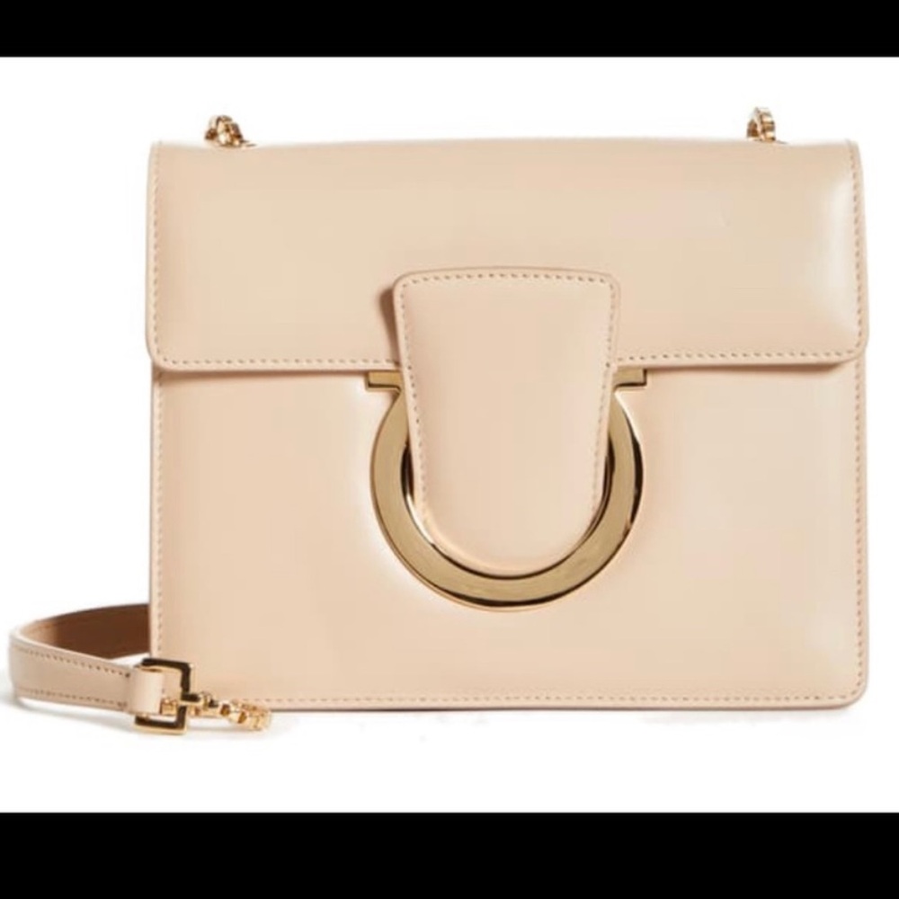 Brand new beige Thalia Ferragamo clutch bag